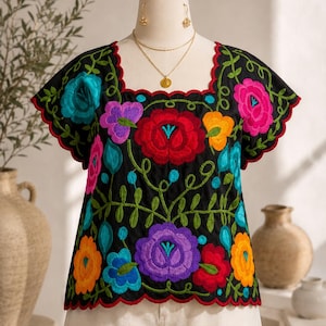 oaxaca 刺繍 半袖 トップス メキシコ ハンドメイド oaxaca 刺繍 半袖