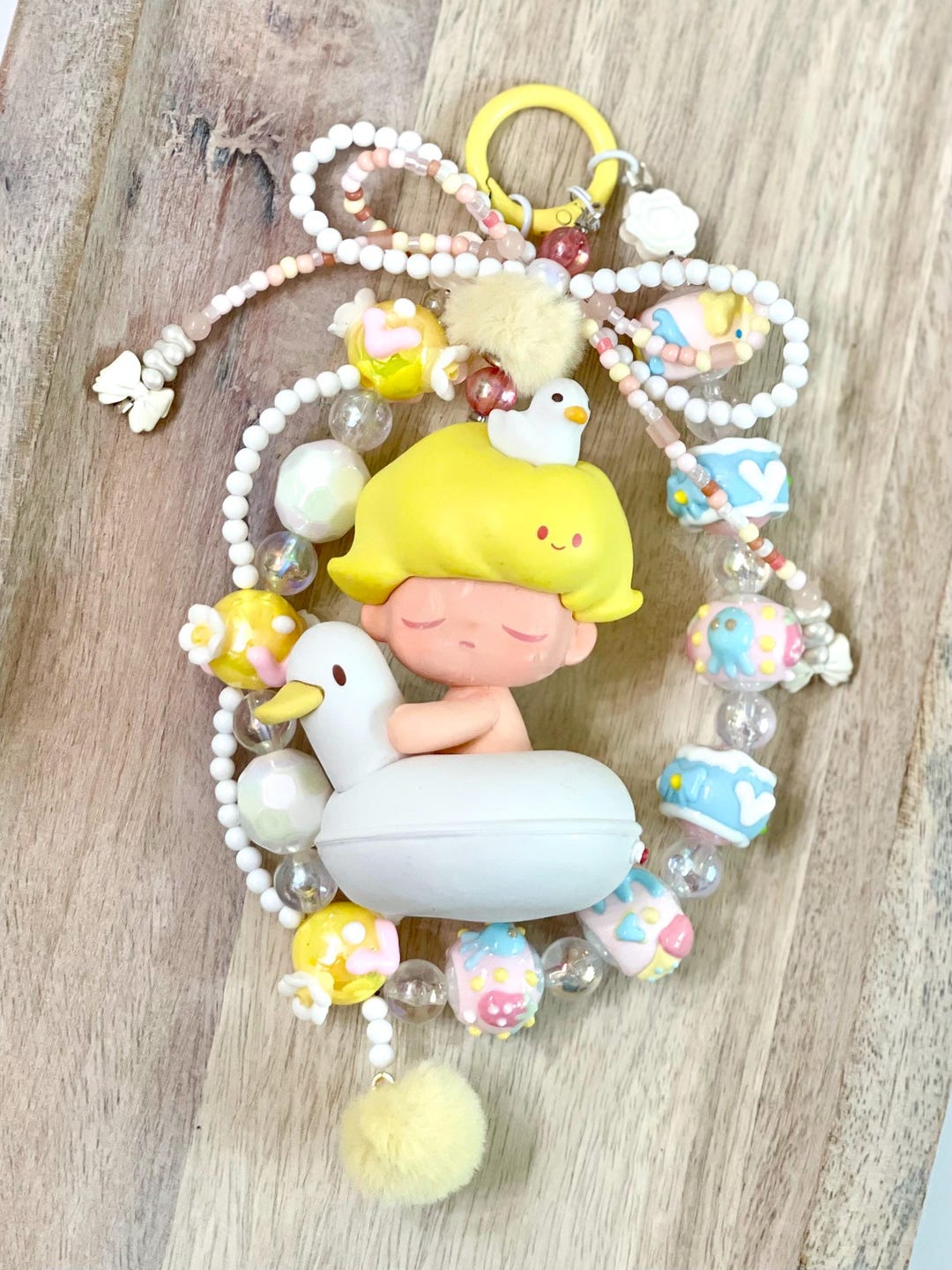 Dimoo Yello Popmart Dimoo-inspired Handcrafted Yellow Duck Y2k Phone/bag/keychain ...