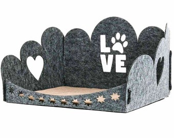 cat bed, dog bed, felt bed, felt cat house, pet bed, gift idea for cat lover, cozy sleeping place, sleeping place for cat