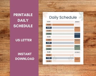 Daily Productivity Planner, Work Day Planner, Digital Planner, Work Day Organizer, Checklist, Daily To Do List