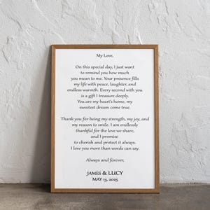 Custom Text Print, Personalized Speech Canvas, Eulogy Speech Art, Custom Quote Wall Decor, Poem Print, Unique Wedding Ceremony Print