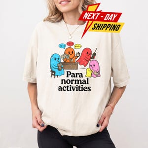 T-shirt humoristique sur les activités paranormales, T-shirt fantôme de professeur effrayant, Vêtements scolaires d'Halloween