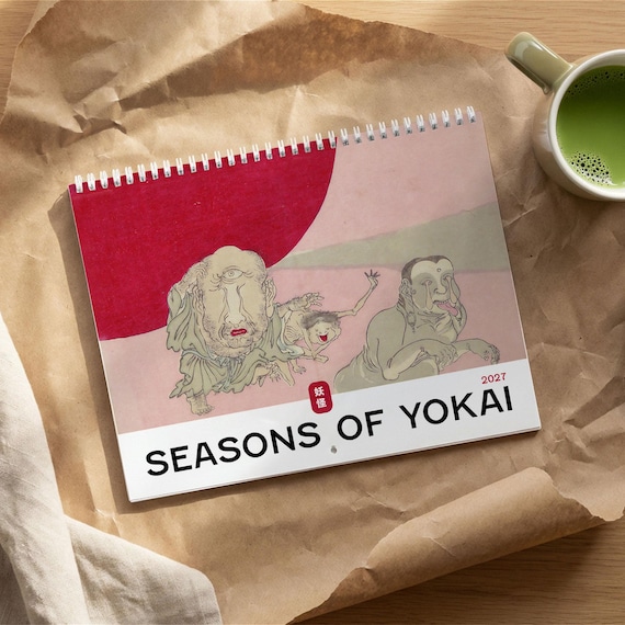 Seasons of Yokai 2027 Wall Calendar – Curated Vintage Japanese Monsters/Demons Artwork