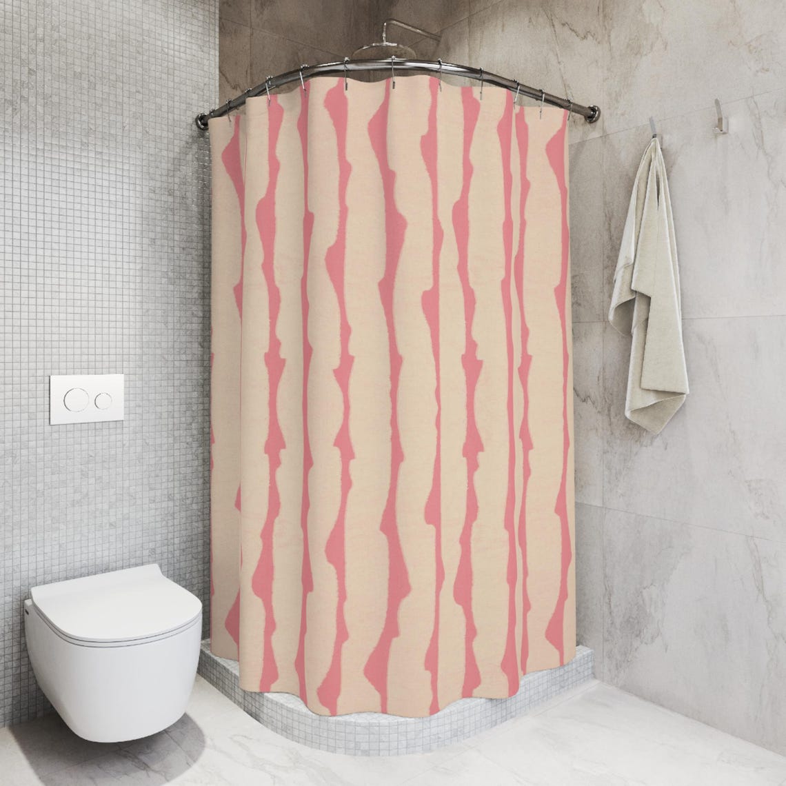 Japanese Shima Shima Striped Shower Curtain – Ukiyo-e Wabi Sabi ...
