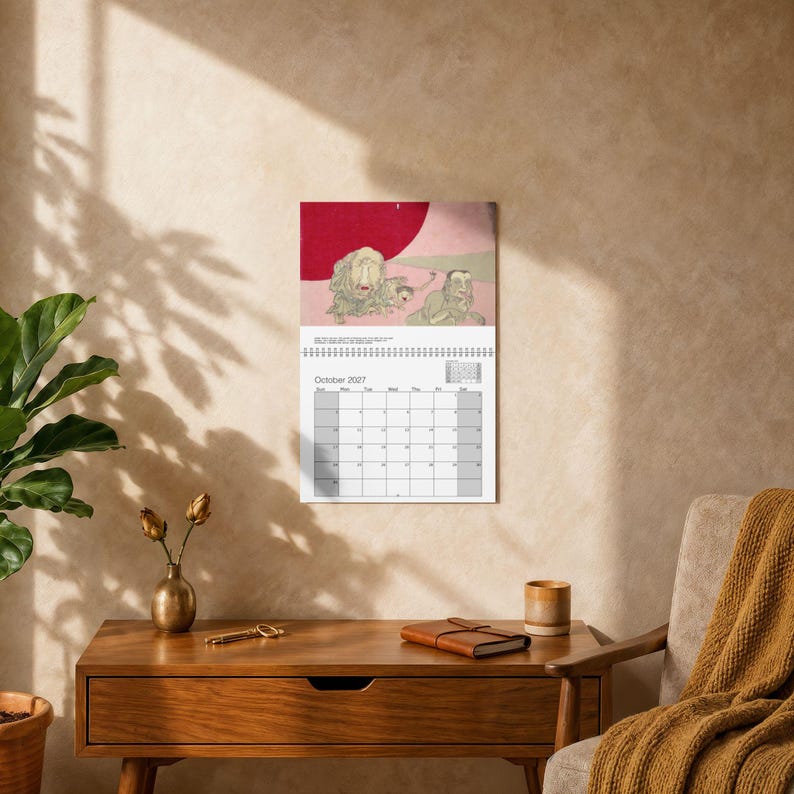 Seasons of Yokai 2027 Wall Calendar – Curated Vintage Japanese Monsters/Demons Artwork image 7
