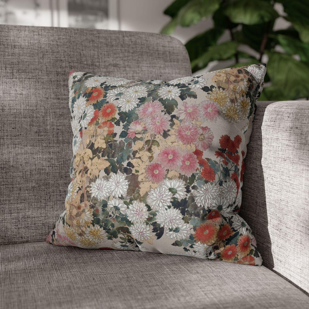 Japanese Pattern Throw Vintage Japanese Floral Pattern Throw Pillow –beautiful Flowers Art ...