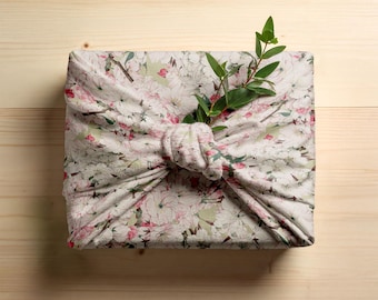 Roze Sakura Furoshiki-stof – Vintage Japanse kersenbloesemkunstdruk – Mooie milieuvriendelijke katoenen cadeauverpakking voor unieke cadeaus