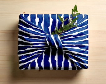 Tecido Furoshiki com listras Shima-Shima – Embrulho de presente de algodão bonito e ecológico – Estampa japonesa vintage para presentes lindos e únicos