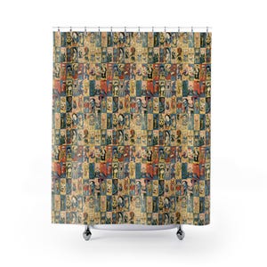 Japanese Monsters Shower Curtain – Yokai Ancient Folklore Creatures – Unique & Spooky Bathroom Decor – Japandi Aesthetic With A Quirky Twist image 4