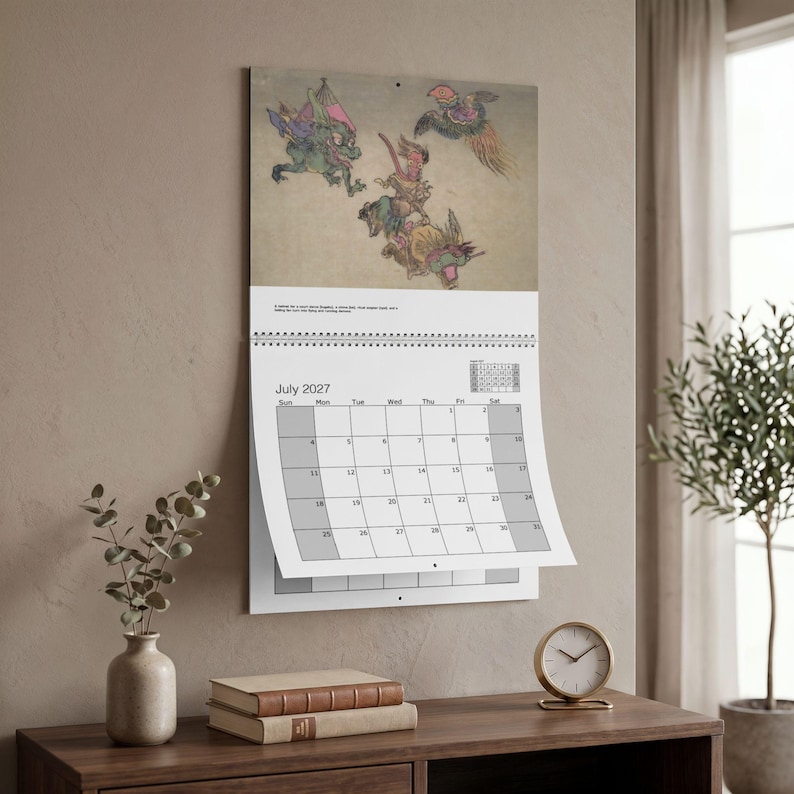 Seasons of Yokai 2027 Wall Calendar – Curated Vintage Japanese Monsters/Demons Artwork image 2