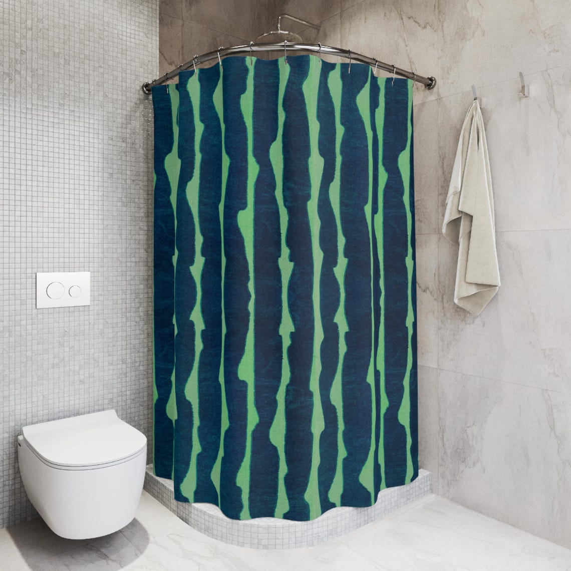 Japanese Shima Shima Striped Shower Curtain – Ukiyo-e Wabi Sabi ...