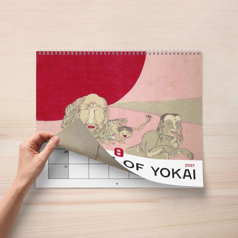 Seasons of Yokai 2027 Wall Calendar – Curated Vintage Japanese Monsters/Demons Artwork image 8