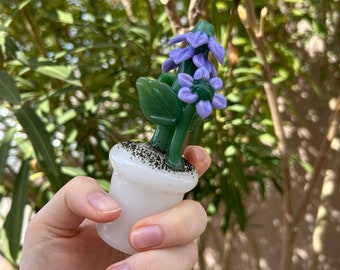 Flower pot Handmade Hand Pipe, Girly Handmade Pipe, Glycerin Pipe, Hand Pipe, Tobacco Pipe, Floating Pipe, Star Pipe