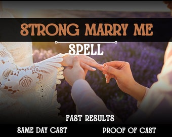Strong MARRY ME SPELL| Marriage Spell |Make Him Propose Now| Dream Wedding| Eternal Love Binding | True Love | Same Day Casting| Fast Result