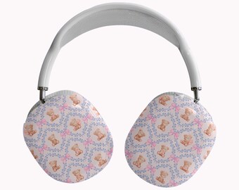 Teddy Bear AirPods Max Case: Coquette Bow Headphones Cover