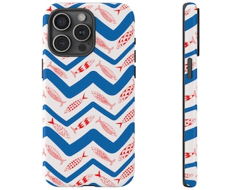 Sardines Tough Phone Case: Summer Ocean Vibe
