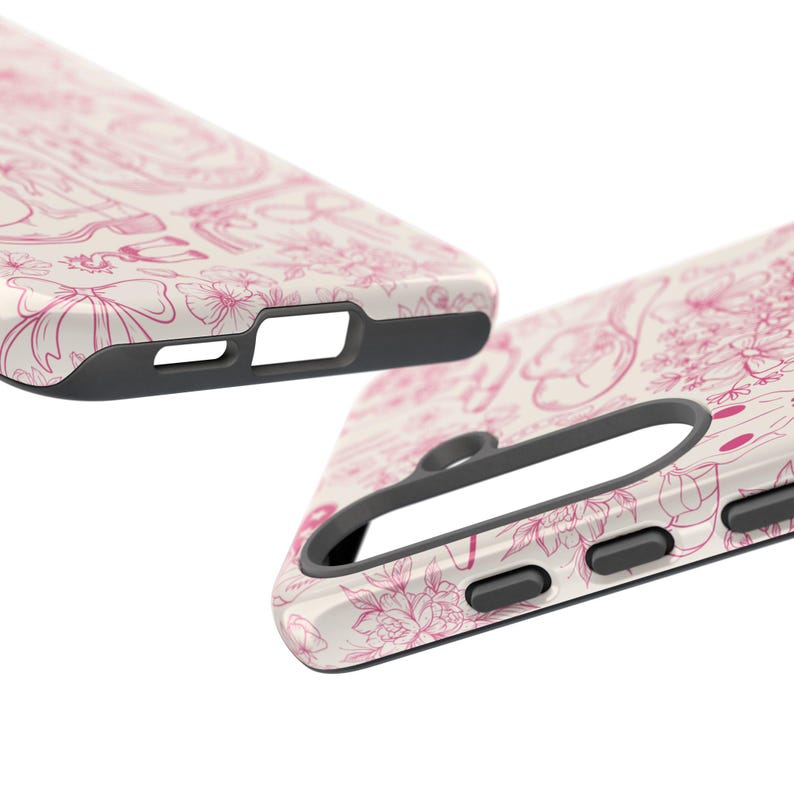 Telefoonhoesje Cowgirl: Pink Western Line Art - iPhone, Samsung, Pixel afbeelding 10