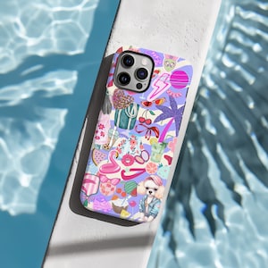Preppy Summer Collage Phone Case: Trendy Protective Case