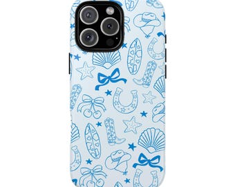 Funda vaquera costera: estilo coqueto del oeste - iPhone, Samsung, Pixel
