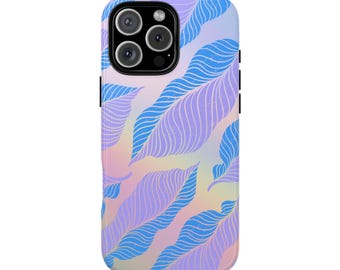 Pastel Tropical Leaves Tough Phone Case
