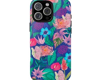 Tropical Floral Phone Case: Vibrant Jungle Botanical iPhone Cover