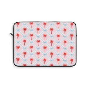 Tropical Palm Laptop Sleeve Summer Vibes Laptop Case Coquette Computer Sleeve Cute MacBook Bag Pink Laptop Bag