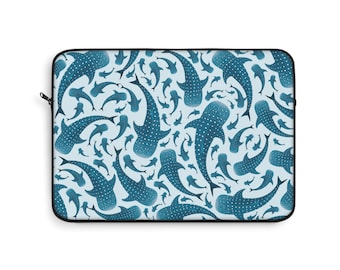 Whale Shark Laptop Sleeve: Blue Ocean Theme Computer Case