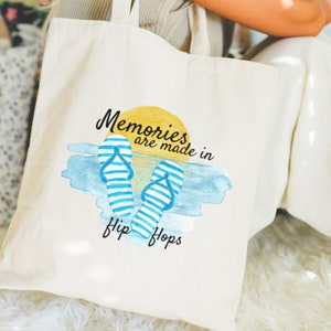 Hello Summer Tote Bag Memory Gift Summer Vibes Beach Bag Funny Tote Bag Gift Friend Memories Gift Summer Tote Canvas Tote Bag Bachelorette