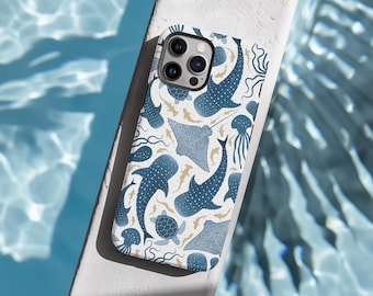 Whale Shark Phone Case: Ocean Marine Life Art, iPhone & Samsung Tough Case