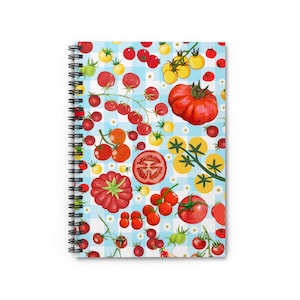 Lebendiges Notizbuch Tomate Spiralblock Süß Garten Journal Lebensmittelgeschäft Liste Planer Rezept hüter Geschenk für Gärtner Schreibwaren Schreibwaren Floral Notizbuch