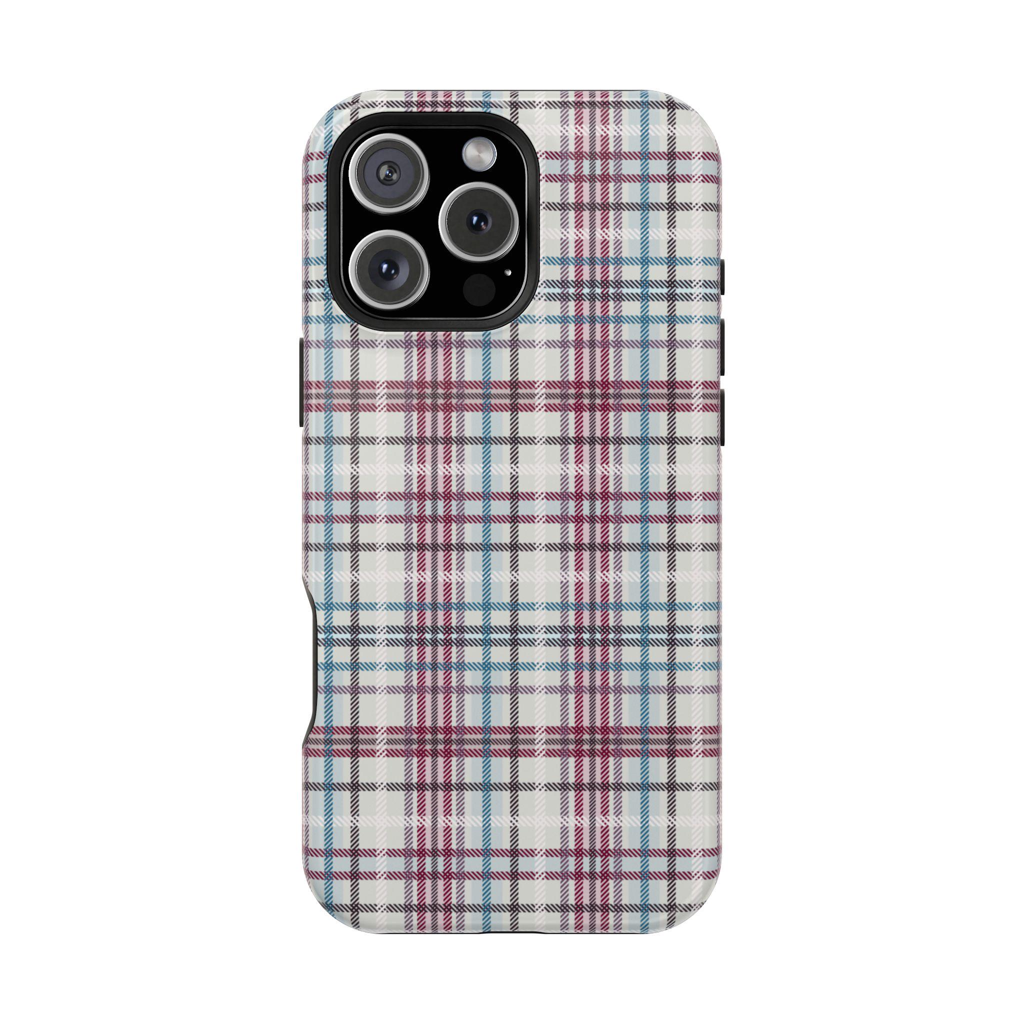 チェック柄スマホケース｜マグネット式耐衝撃ケース - Etsy 日本