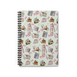 Bookish Notebook Cute Journals Book Lover Spiralblock | Perfekt für Journaling, Geschenk für Studenten, Schriftsteller, Bücherwürmer, Blumenmuster