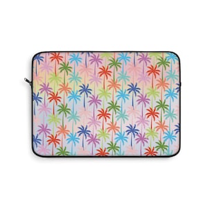 Tropical Laptop Sleeve Colorful Palm Laptop Case Summer Vibes Laptop Bag Cute Computer Sleeve Beach Lover&#39;s Accessory