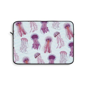 Jellyfish Laptop Sleeve Summer Computer Bag Cute Laptop Sleeve Coastal Laptop Bag Beach Vibes Laptop Case Ocean Lover Gift