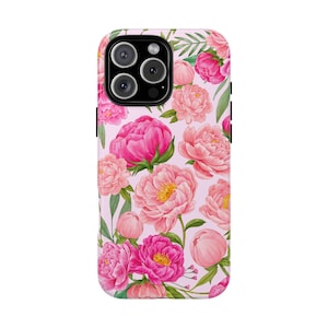 Floral Peony Phone Case: Chic Pink Flower Design