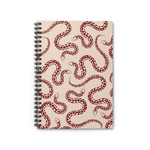Snake Spiral Notebook - Ruled Line Reptile Journal Cobra Nature Notebook Wildlife Stationery Serpent Diary