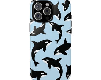 Orca Whale Phone Case: Marine Life Art, Tough Dual Layer Protection