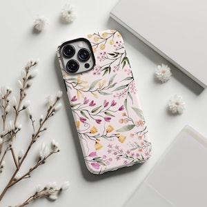 Floral Phone Case Wildflower Phone Case Aesthetic Phone Case Cute Phone Case Nature PhoneCase Iphone15 14 13 12 11 Samsung Pixel Tough Cases