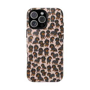 Dachshund Phone Case Cute Dog Phone Case Pet Lover Gift Tough Phone Case Animal Print Phone Cover Cute Puppy iPhone Samsung Pixel Tough Case