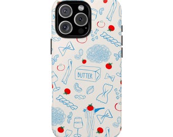 Funda para teléfono con diseño de espaguetis: diseño de comida italiana - Funda resistente para iPhone, Samsung y Pixel