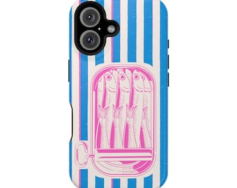 Sardine Stripes Phone Case: Magnetic Tough MagSafe Compatible