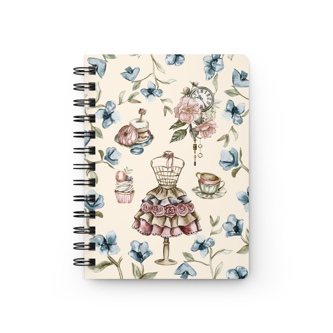 Vintage Floral Spiral Notebook, Retro Lined Journal - Etsy