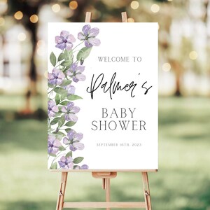 Baby in Bloom welcome sign, Wildflower Baby shower welcome sign, Floral baby shower sign, Boho baby shower sign, Welcome sign template