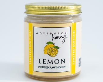 Lemon infused Creamed Raw Wildflower Honey