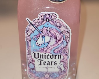Unicorn Tears (Design #3)!  Magical Apothecary Glass Potion | Sensory Bottle | Witchy Decor | Apothecary Art |Poison Elixir | Fantasy Oddity