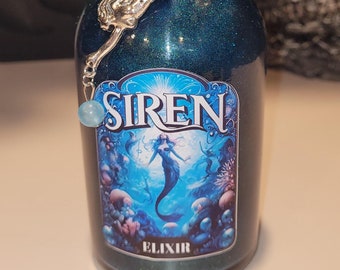 Siren Elixir (Design #5)!  Magical Apothecary Glass Potion | Sensory Bottle | Witchy Decor |Apothecary Art | Poison Elixir | Fantasy Oddity