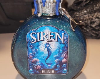 Siren Elixir (Design #4)!  Magical Apothecary Glass Potion | Sensory Bottle | Witchy Decor |Apothecary Art | Poison Elixir | Fantasy Oddity