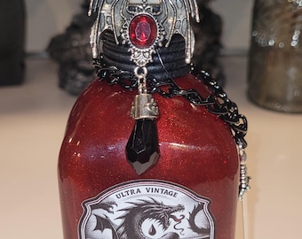 Dragon's Blood! (Design #1) Magical Apothecary Potion | Sensory Bottle | Witchy Decor | Glass Art | Poison Elixir | Fantasy Oddities