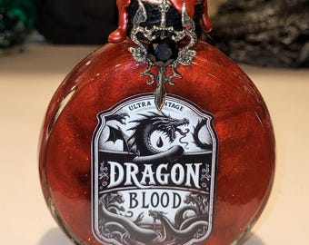 Dragon's Blood! (Design #6) Magical Apothecary Potion | Sensory Bottle | Witchy Decor | Glass Art | Poison Elixir | Fantasy Oddities