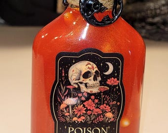 Poison Unfiltered Flask! - Magical Apothecary Potion | Sensory Bottle | Witchy Decor | Glass Art | Poison Elixir | Fantasy Oddities